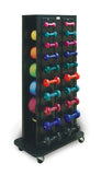 Hausmann 5566 Econo 4 Sided Mobile Weight Rack (Accessorized Version Available)