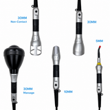 Infinium RAV IV laser therapy applicators including non-contact, massage, 10mm, 30mm and 5mm treatment handpieces