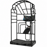 TRUE Stretch Cage Pro commercial stretching station with illustrated exercise placard