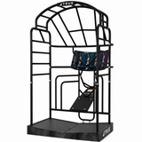 TRUE Stretch Golf Cage commercial golf stretching station with exercise placard