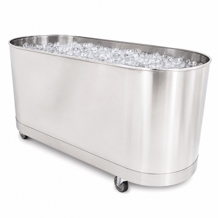 Whitehall 110 Gallon Mobile Sports Cold Tank with locking swivel casters for athletic training, rehabilitation and cold water therapy