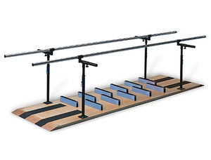 Hausmann 10' Adj Height & Width Platform Parallel Bars w/ Mobility Platform