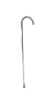 Curved handle adjustable aluminum cane