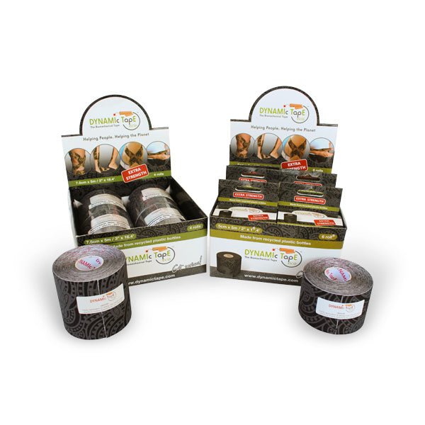 Dynamic Tape  Eco Tape 3" x 16.4'   Black, Grey Print (4 Rolls)