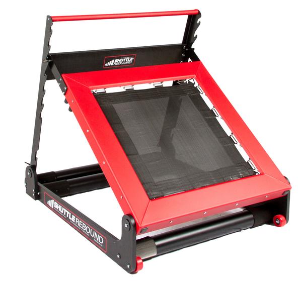 Shuttle Rebounder exercise device for rehab and therapy, featuring adjustable incline and rebound surface for plyometric training.