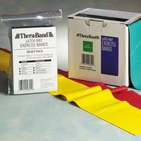 Theraband Non-Latex Exercise Bands 25YD Rolls-5 Resistance Levels, exercise demonstration